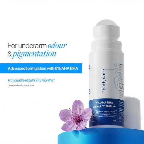 Bodywise 6% AHA BHA Underarm Roll-On – 75ml